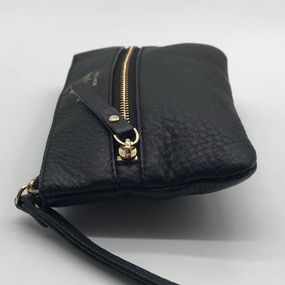 Kate Spade Black Pebbled Leather Cobble Hill Bee Wristlet - Picture 4 of 10